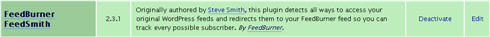 FeedBurner FeedSmith WordPress Plugin
