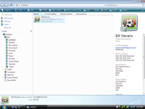 Windows Contacts
