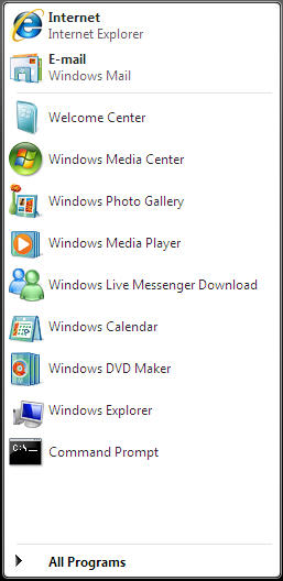 Vista Start Menus Slide Up and Down