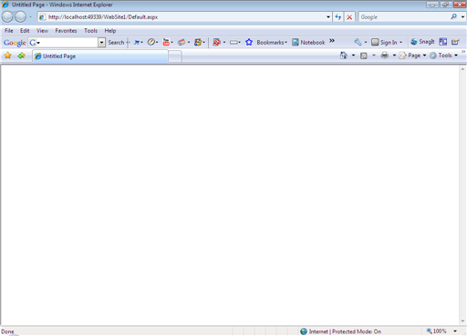 Website Project Running