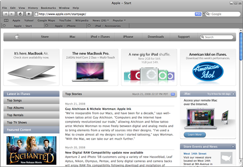 Apple Safari Web Browser