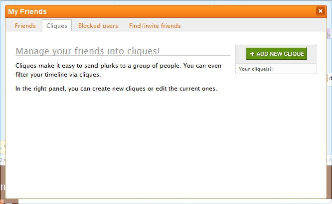 Plurk Cliques Plurk Cliques