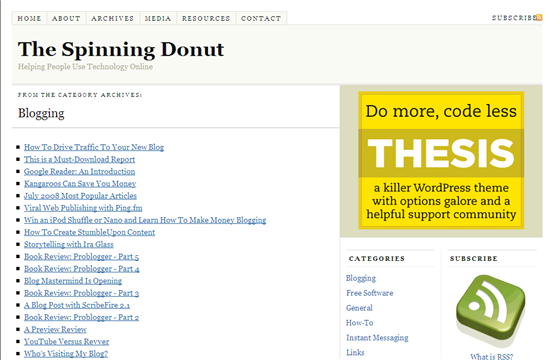WordPress Category List